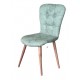 Scaun tapitat dining/bucatarie, BRISTOL Verde, material textil, cadru Lemn