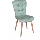 Scaun tapitat dining/bucatarie, BRISTOL Verde, material textil, cadru Lemn