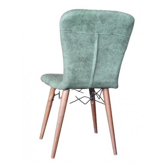 Scaun tapitat dining/bucatarie, BRISTOL Verde, material textil, cadru Lemn