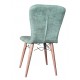 Scaun tapitat dining/bucatarie, BRISTOL Verde, material textil, cadru Lemn
