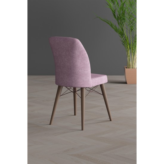 Scaun tapitat dining/bucatarie, Horizon Rozalin, material textil, cadru metal, picioare Lemn Scaun tapitat dining/bucatarie, Horizon Rozalin, material textil, cadru metal, picioare Lemn