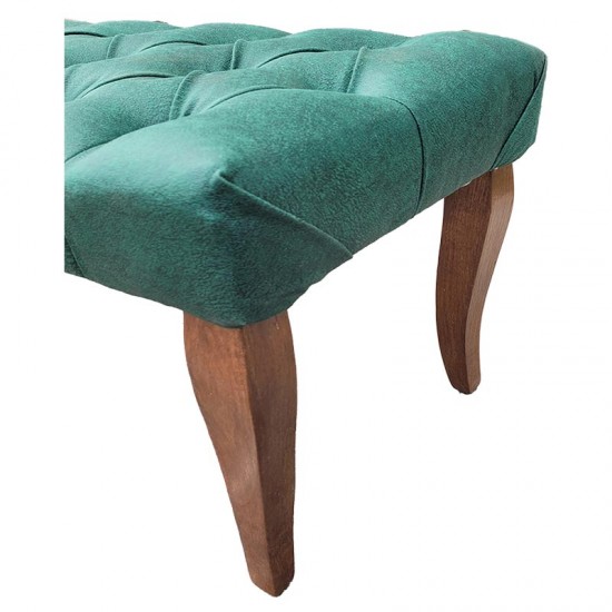 Canapea tip banca tapitata cu stofa, Menta, 90 cm x 45 cm x 45 cm