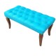 Canapea tip banca tapitata cu stofa, Turquaz, 90 cm x 45 cm x 45 cm