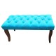 Canapea tip banca tapitata cu stofa, Turquaz, 90 cm x 45 cm x 45 cm