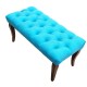 Canapea tip banca tapitata cu stofa, Turquaz, 90 cm x 45 cm x 45 cm