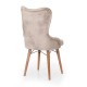 Scaun tapitat dining/bucatarie, JULIETTE Crem, material textil, cadru Lemn Scaun tapitat dining/bucatarie, JULIETTE Crem, material textil, cadru Lemn