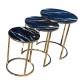 Masuta Marbella set 3 sticla securizat, picioare metal auriu nr.20 Masuta Marbella set 3 sticla securizat, picioare metal auriu nr.20