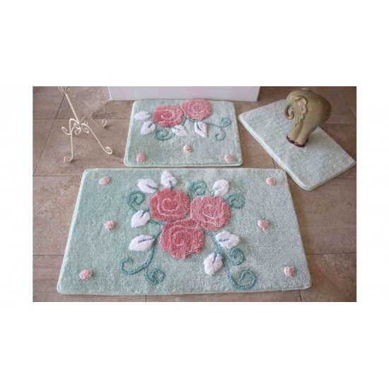 "JARDIN MINT" Set 3 Covorase de baie
