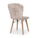 Scaun tapitat dining/bucatarie, BRISTOL Crem, material textil, cadru Lemn