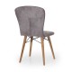 Scaun tapitat dining/bucatarie, BRISTOL Gri, material textil, cadru Lemn