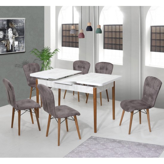 Scaun tapitat dining/bucatarie, BRISTOL Crem, material textil, cadru Lemn