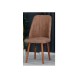 Scaun tapitat dining/bucatarie, Horizon Maro, material textil, cadru metal, picioare Lemn