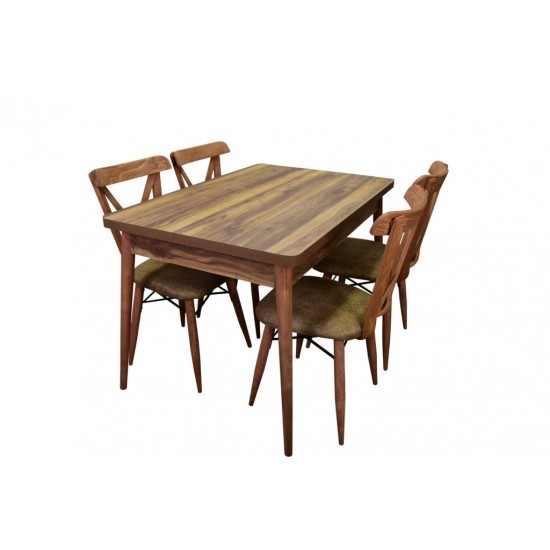 Set masa cu 4 scaune, Funcy, din lemn si MDF,living, bucaterie, terasa Set masa cu 4 scaune, Funcy, din lemn si MDF,living, bucaterie, terasa