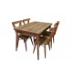 Set masa cu 4 scaune, Funcy, din lemn si MDF,living, bucaterie, terasa Set masa cu 4 scaune, Funcy, din lemn si MDF,living, bucaterie, terasa