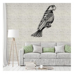 Decor de Perete din METAL, Papagal, 38cm x 50cm