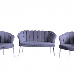 Set Canapea London Queen Coffee Set, Gri