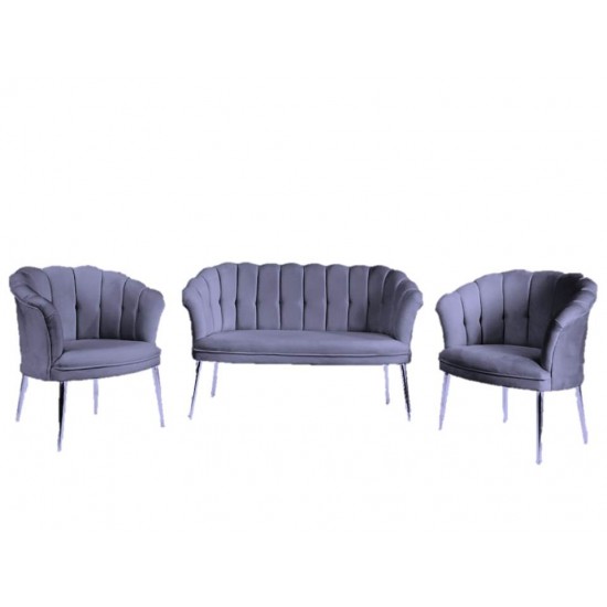 Set Canapea London Queen Coffee Set, Gri