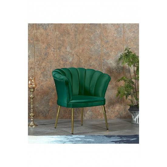 Set Canapea London Queen Coffee Set, Verde-Menta, cadru lemn, picioare metal auriu