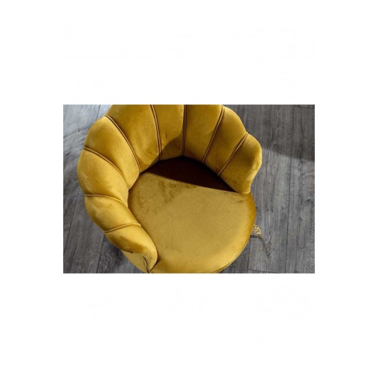 Set Canapea London Queen Coffee Set, Golden Mustar, cadru lemn, picioare metal auriu