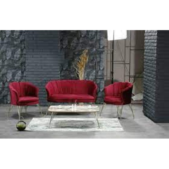 Set Canapea London Queen Coffee Set, Bordo