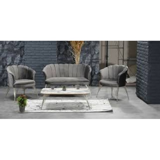 Set Canapea London Queen Coffee Set, Gri