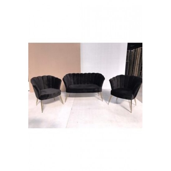 Set Canapea London Queen Coffee Set Negru