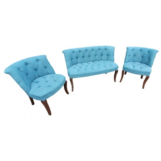 London Times Coffee Set canapea 2 persoane cu 2 fotolii, Turquaz London Times Coffee Set canapea 2 persoane cu 2 fotolii, Turquaz