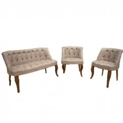London Times Coffee Set, Crem, Tapitat Textil, 1 Canapea 2 Locuri, 2 Fotolii, Cadru si Picioare Lem London Times Coffee Set, Crem, Tapitat Textil, 1 Canapea 2 Locuri, 2 Fotolii, Cadru si Picioare Lem