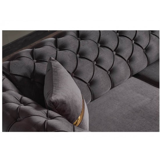 Canapea Casafun Ciragan, 3 locuri, 242x96x79 cm, culoare Cappucino Maro Canapea Casafun Ciragan, 3 locuri, 242x96x79 cm, culoare Cappucino Maro