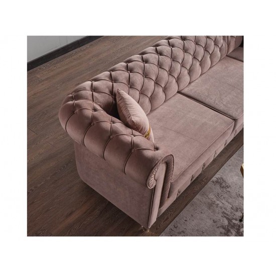 Canapea Casafun Ciragan, 3 locuri, 242x96x79 cm, culoare Cappucino Maro Canapea Casafun Ciragan, 3 locuri, 242x96x79 cm, culoare Cappucino Maro